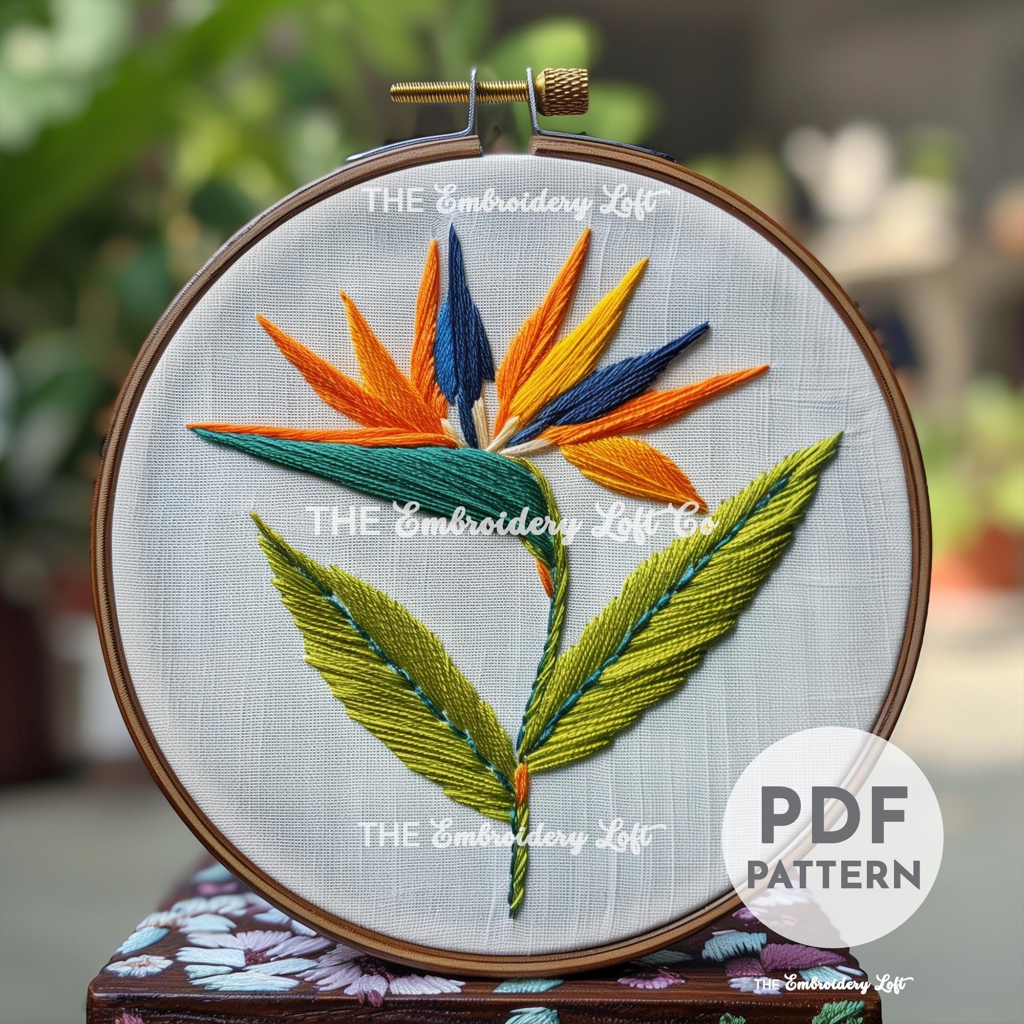 Bird of Paradise Hand Embroidery Pattern