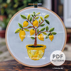 Lemon Tree Hand Embroidery Pattern