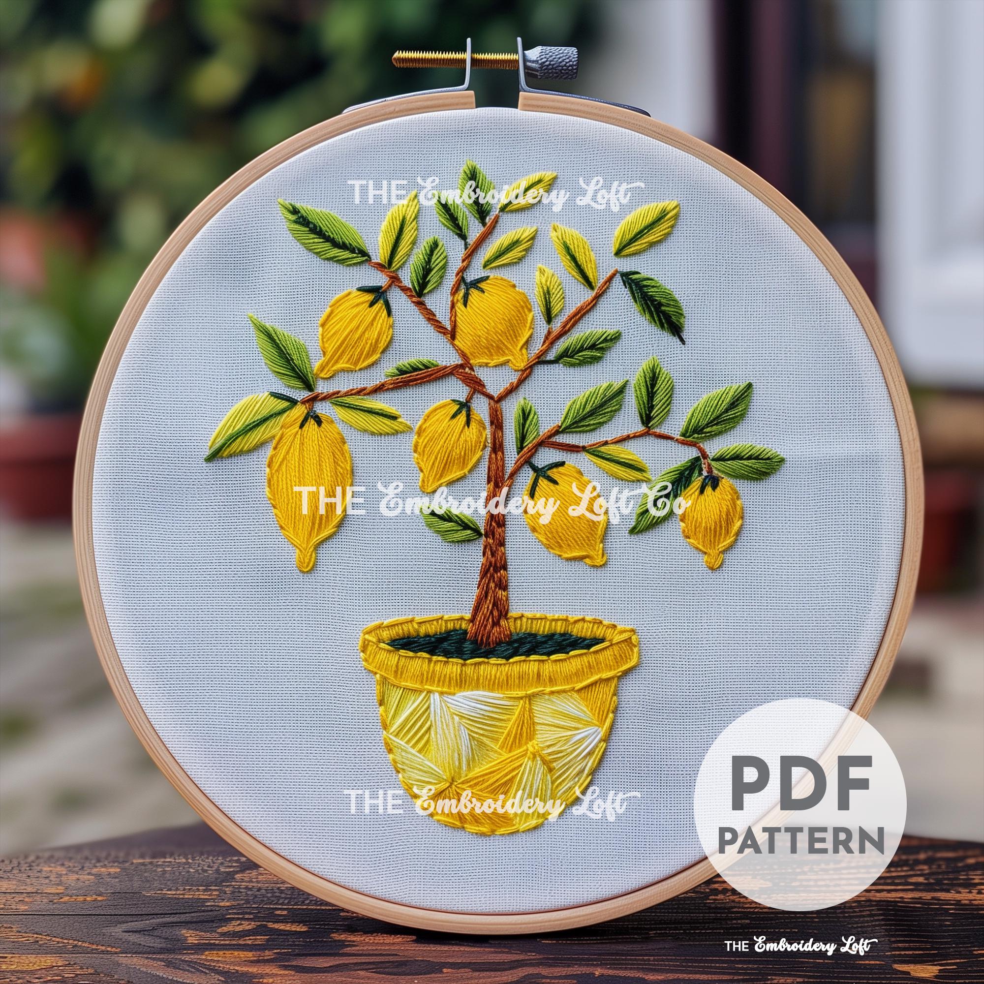 Lemon Tree Hand Embroidery Pattern