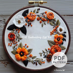 Spooky Wreath Hand Embroidery Pattern