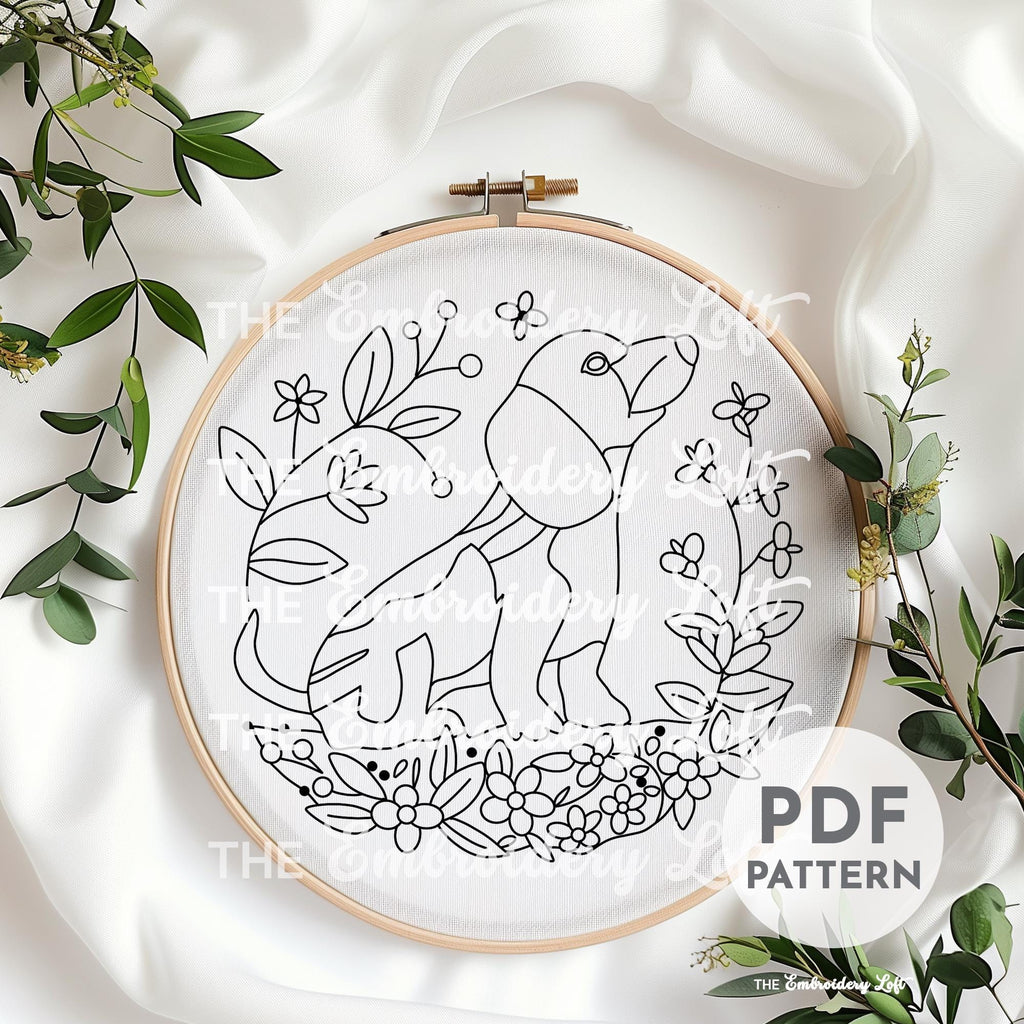 Dachshund Hand Embroidery Pattern