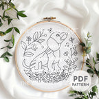 Dachshund Hand Embroidery Pattern