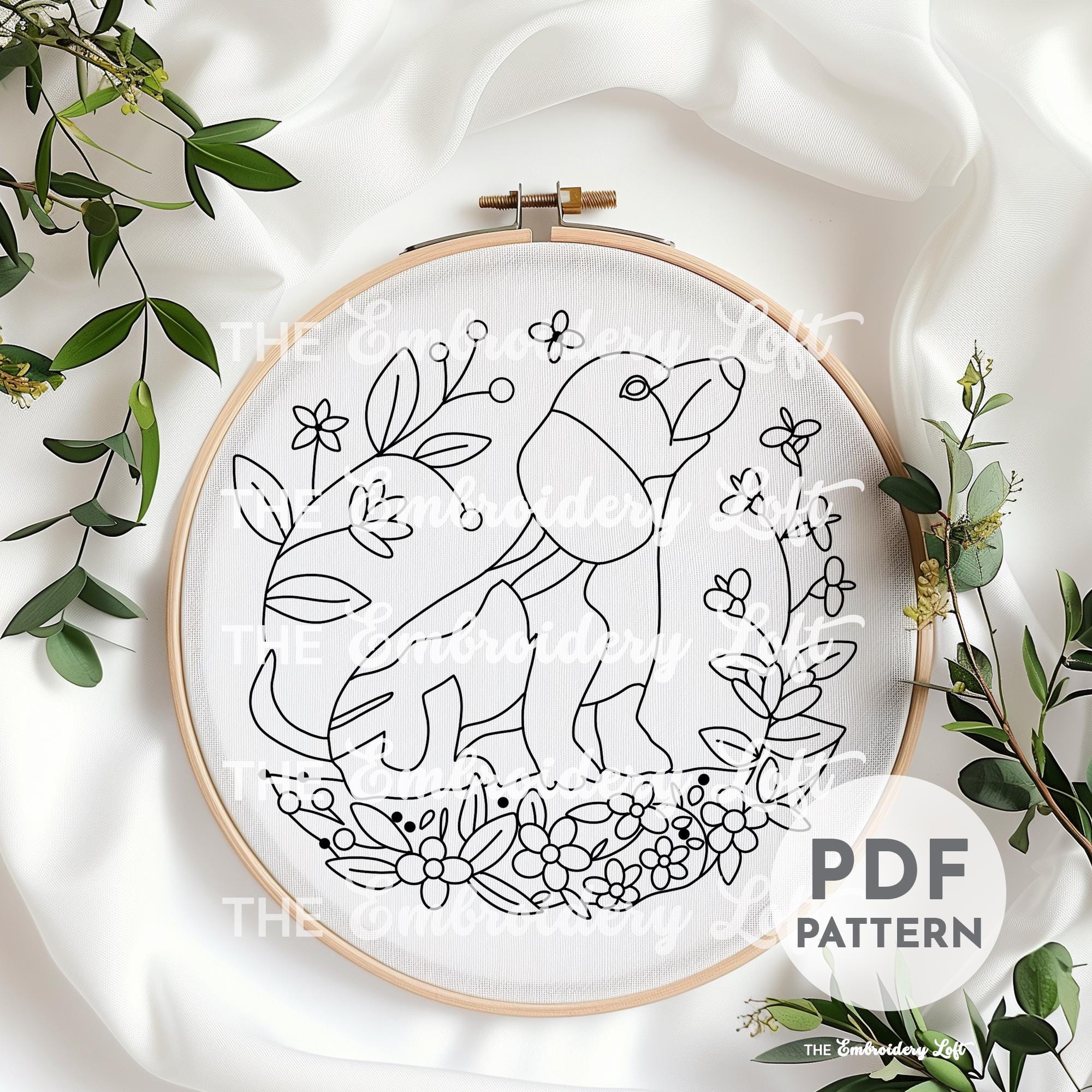 Dachshund Hand Embroidery Pattern
