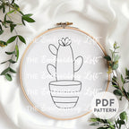 Cactus Hand Embroidery Pattern