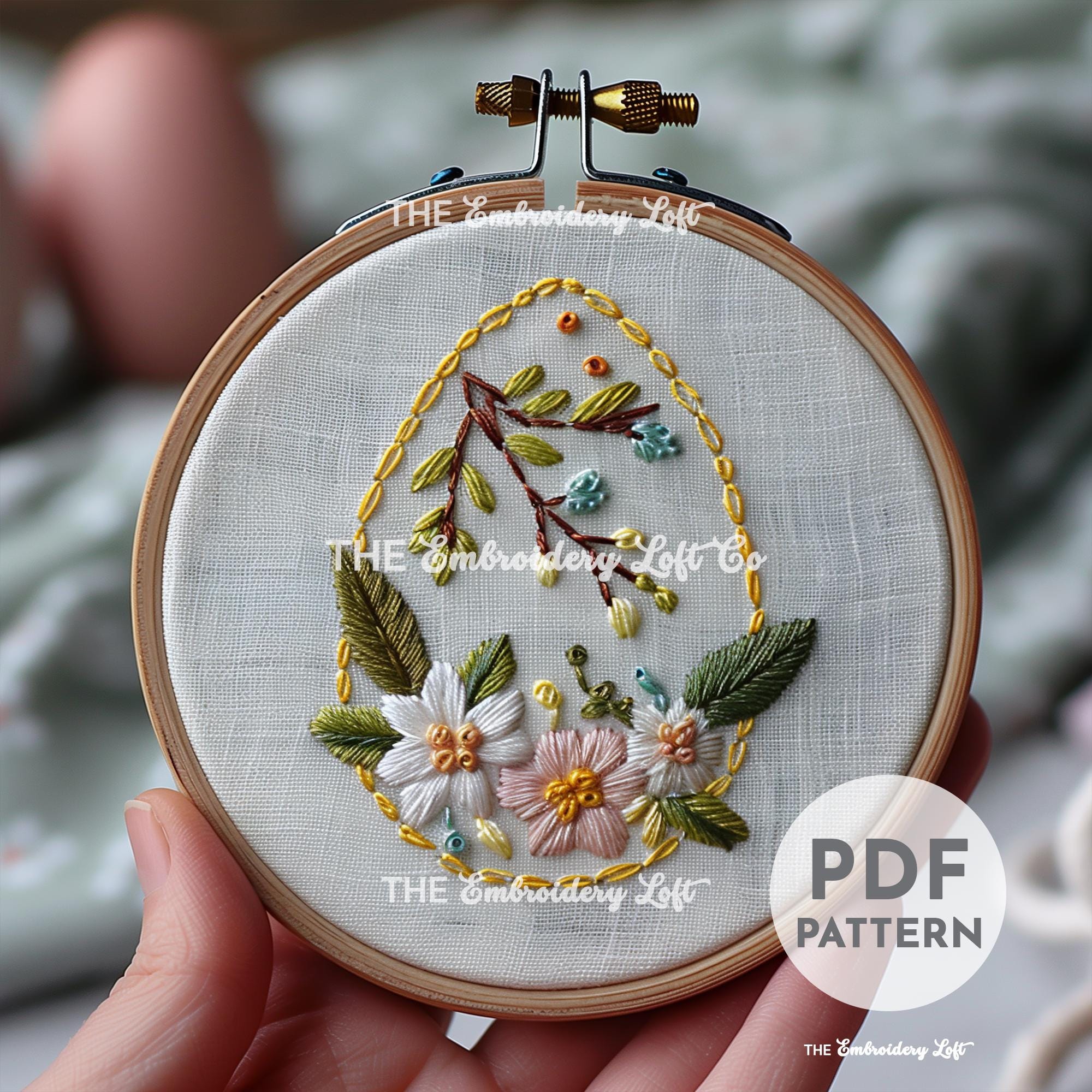 Easter Egg Hand Embroidery Pattern