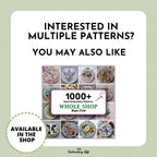 Green Folk Flower Hand Embroidery Pattern