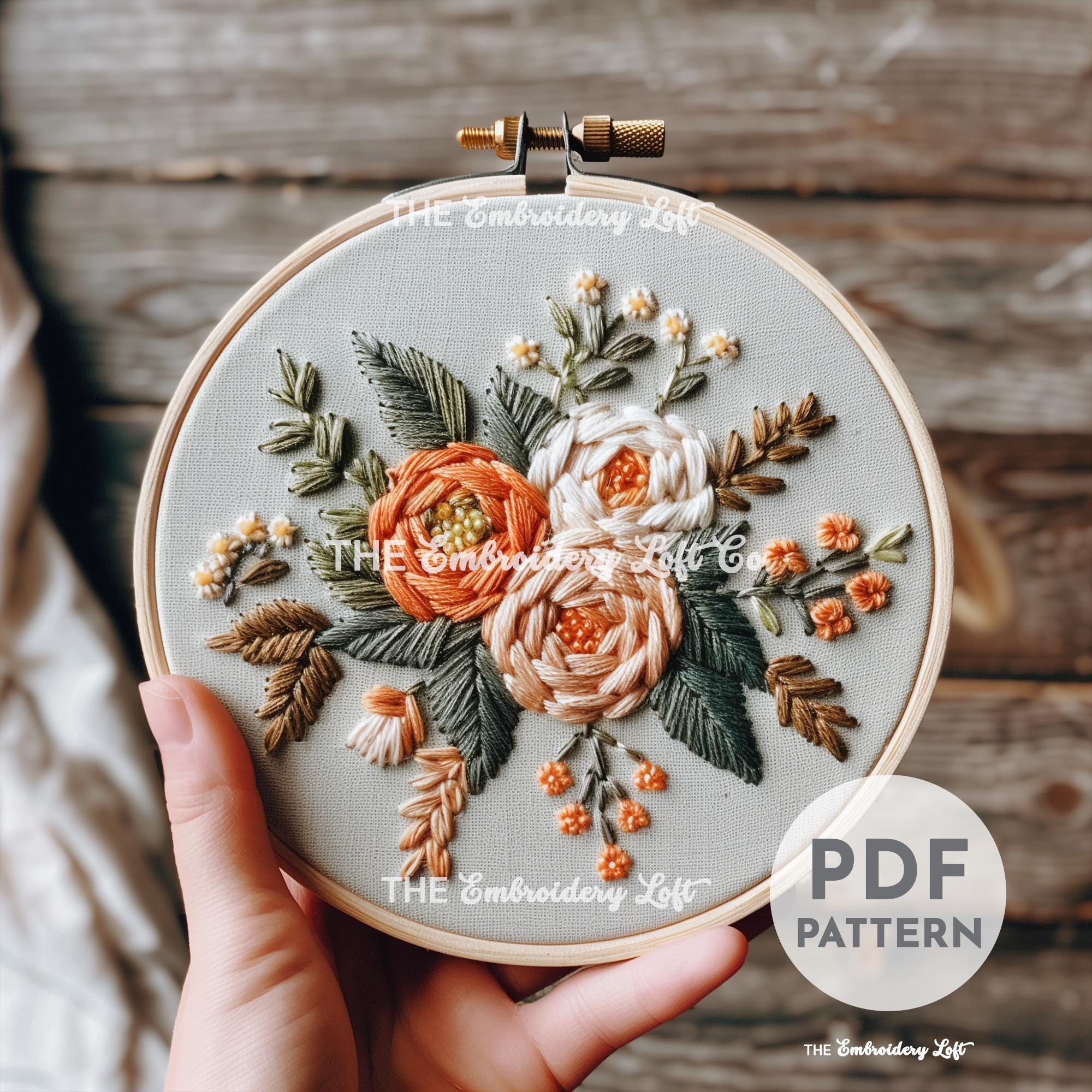 Summer Roses Hand Embroidery Pattern