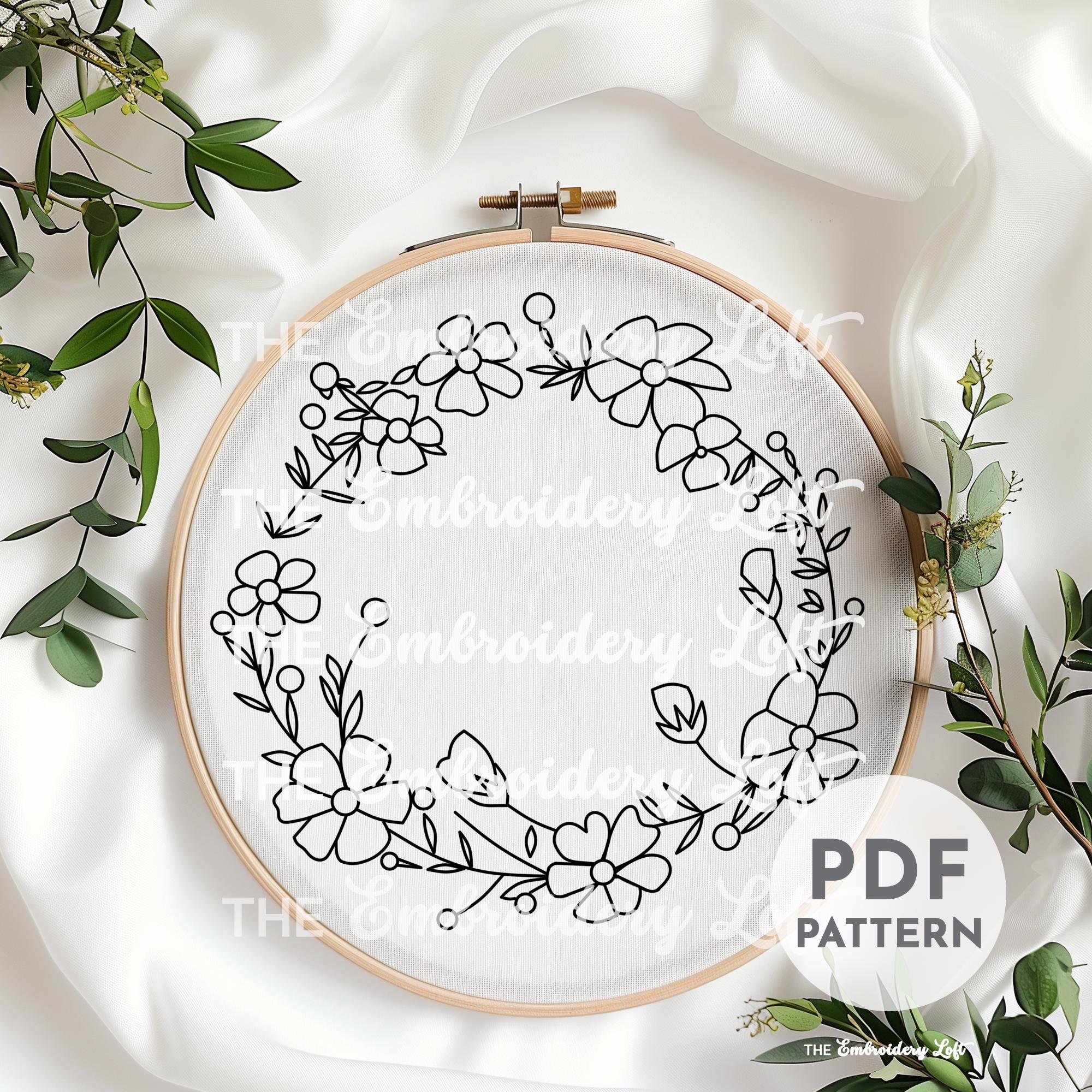 Buttercup Wreath Hand Embroidery Pattern
