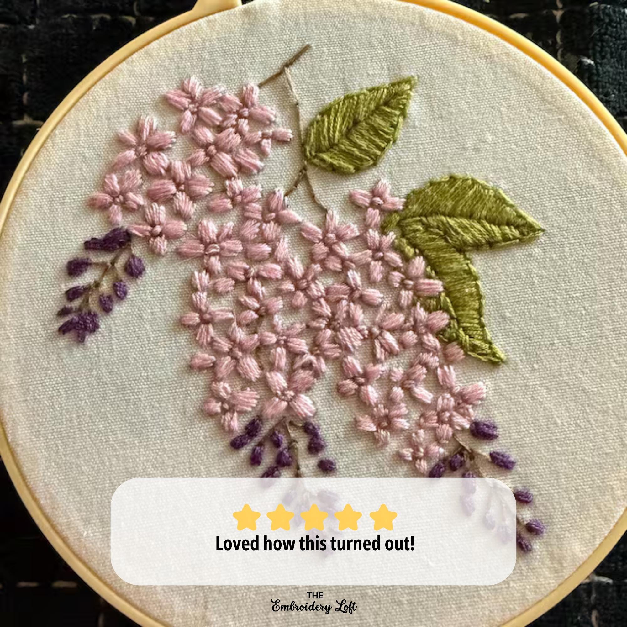 Lilac Branch Hand Embroidery Pattern