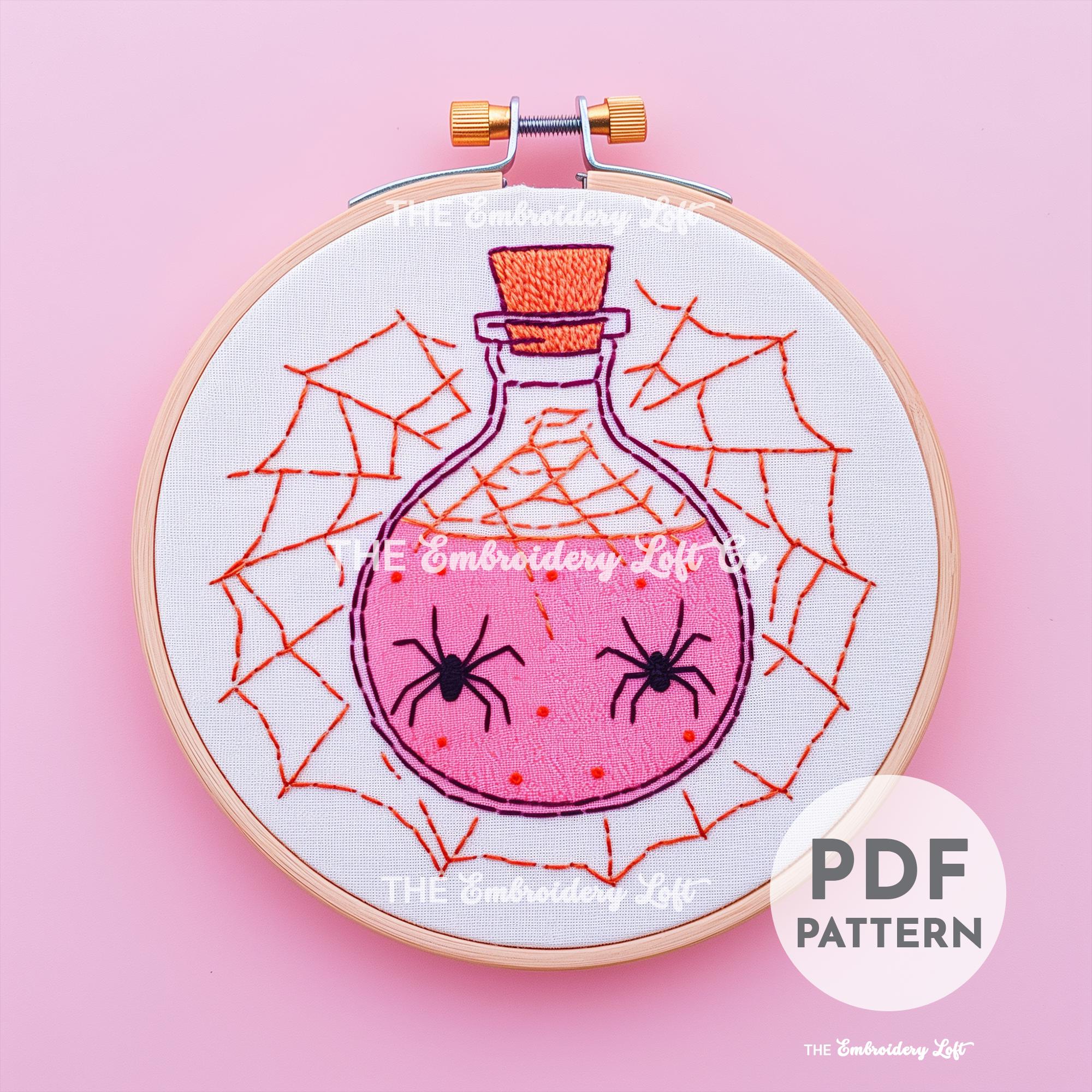 Pink Potion Hand Embroidery Pattern