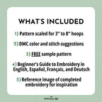Siamese Cat Hand Embroidery Pattern