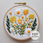 Meadow of Wildflowers Hand Embroidery Pattern