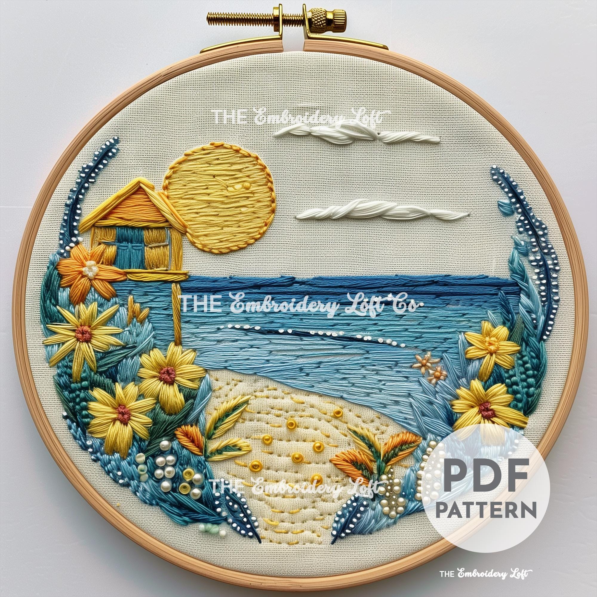 Ocean View Hand Embroidery Pattern