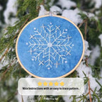 Blue Snowflake Hand Embroidery Pattern