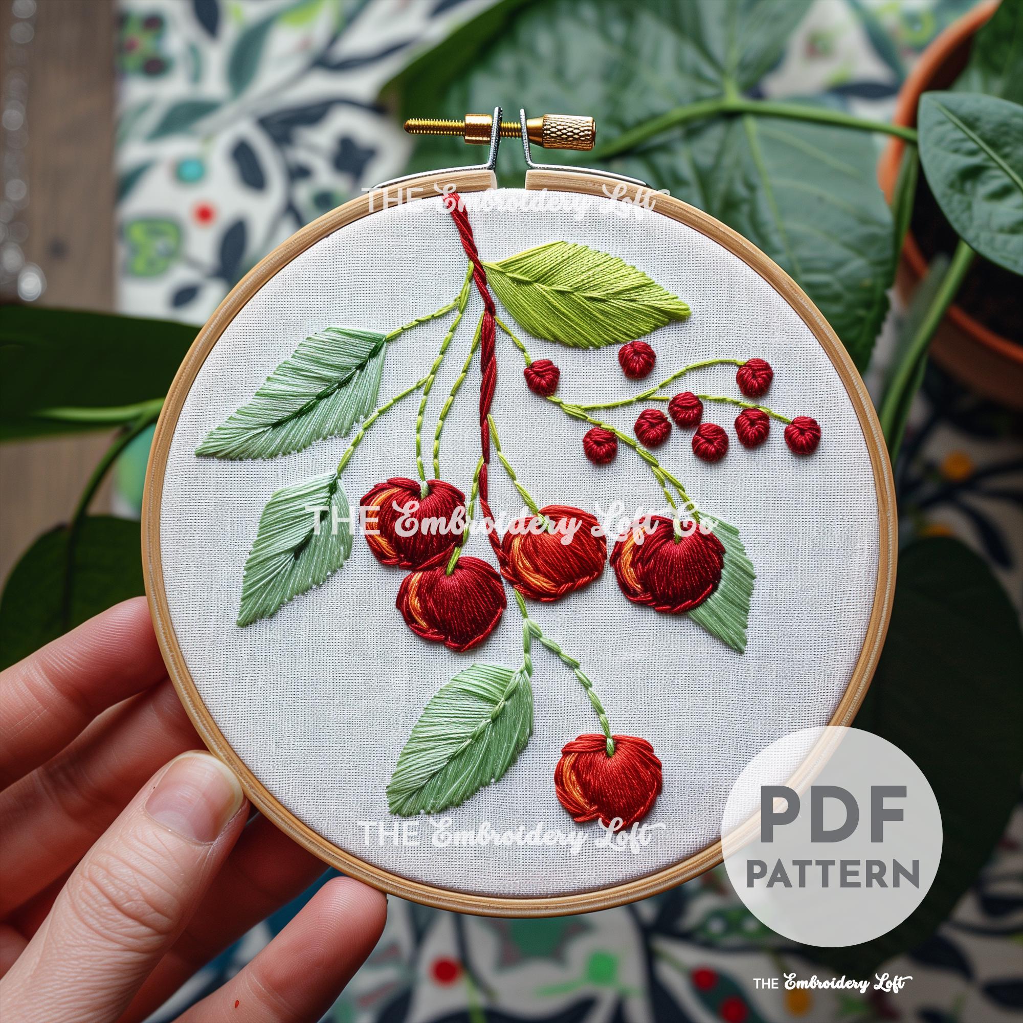 Cherries Hand Embroidery Pattern