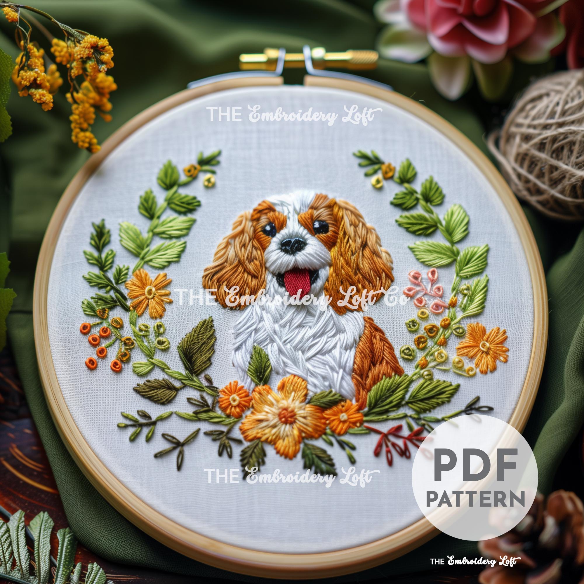 Cocker Spaniel Hand Embroidery Pattern