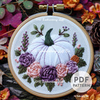 Autumn Pumpkin Hand Embroidery Pattern