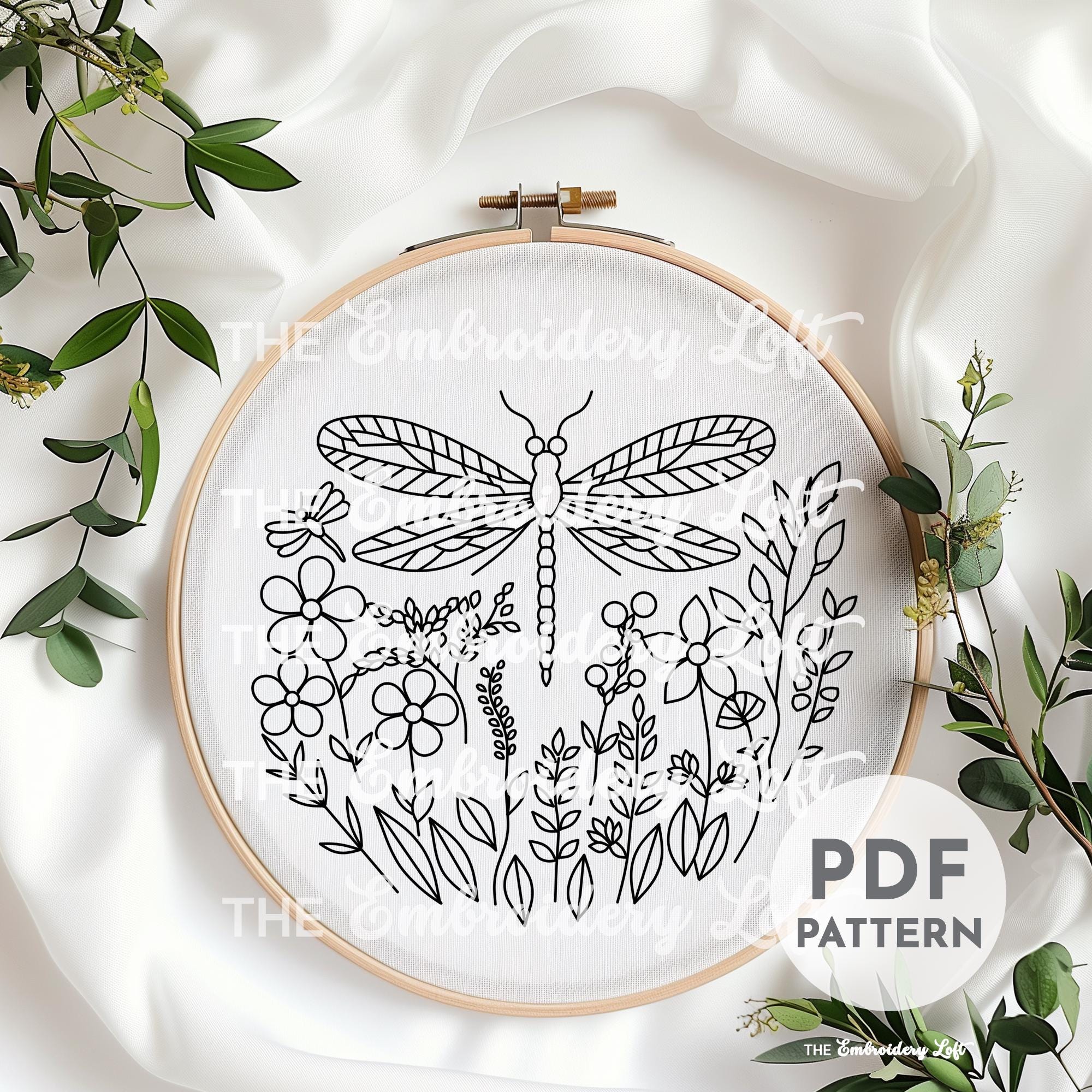 Dragonfly Hand Embroidery Pattern