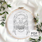 Grim Reaper Hand Embroidery Pattern