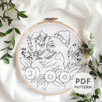 Border Collie Hand Embroidery Pattern