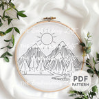 Simple Mountains Hand Embroidery Pattern