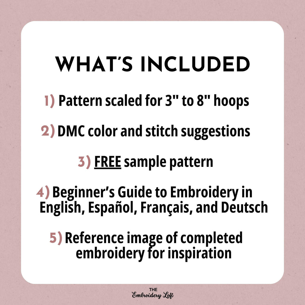 Pink Gingerbread Man Hand Embroidery Pattern