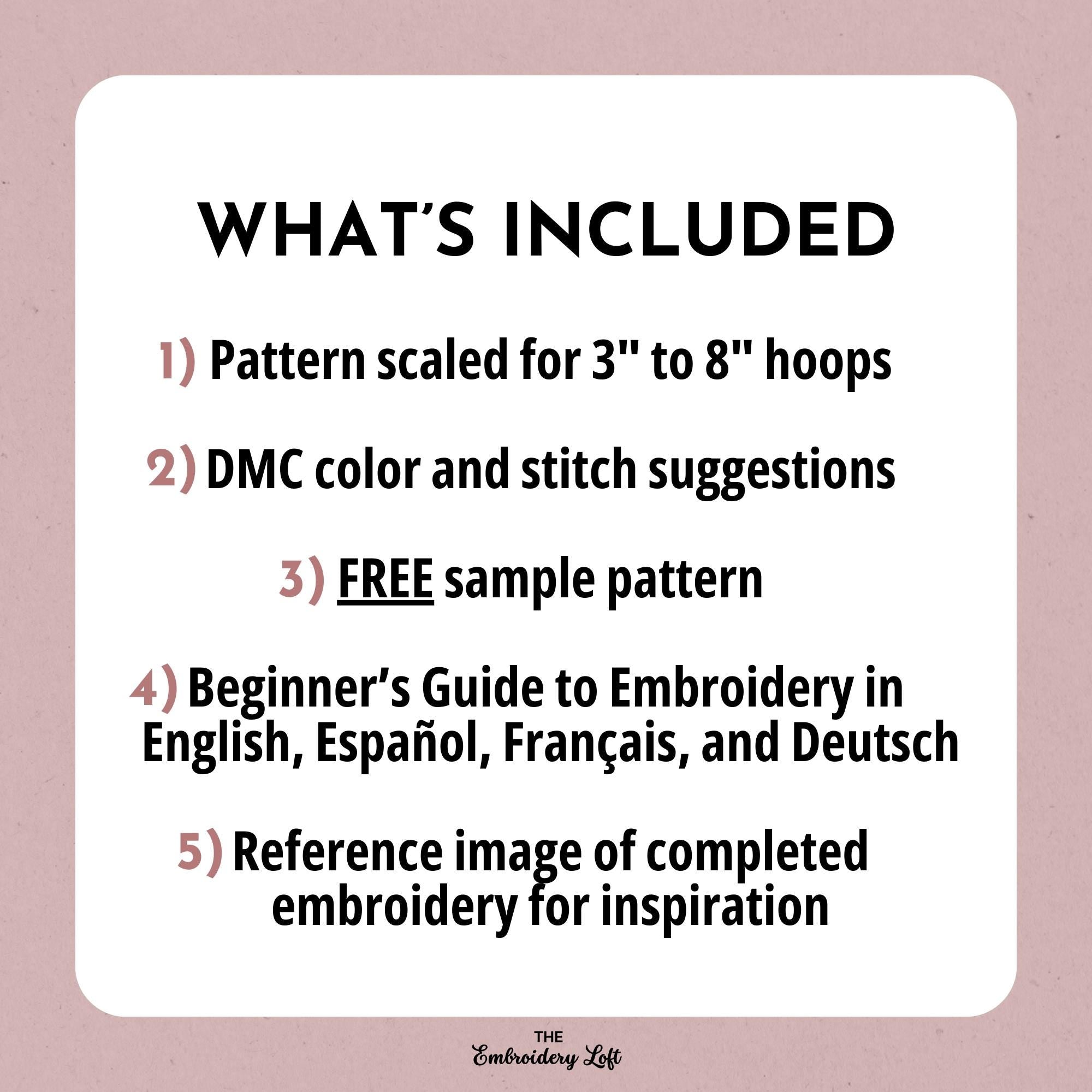 Pink Gingerbread Man Hand Embroidery Pattern