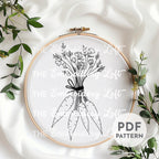 Bunch of Carrots Hand Embroidery Pattern