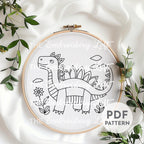 Stegosaurus Hand Embroidery Pattern
