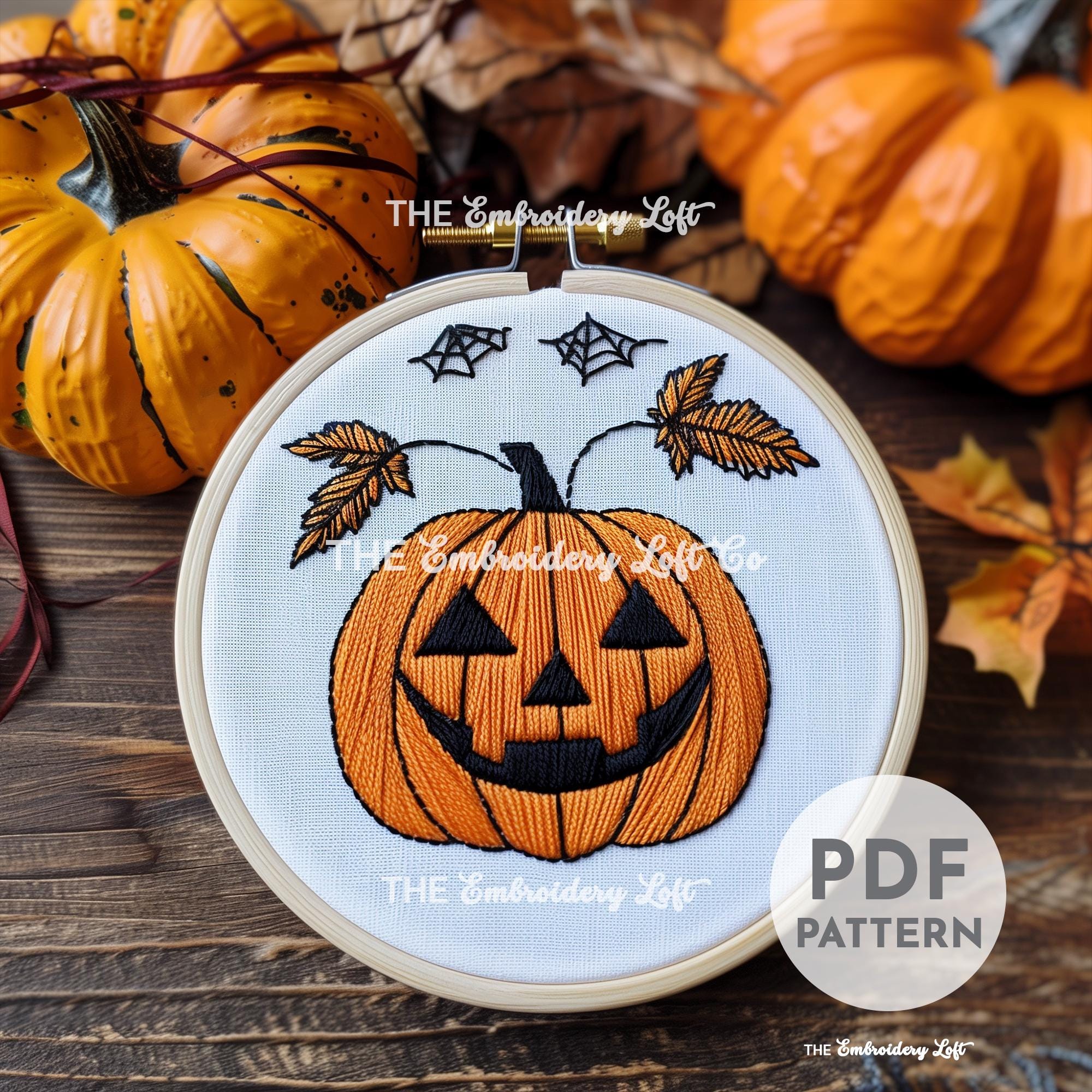 Jack-O-Lantern Hand Embroidery Pattern