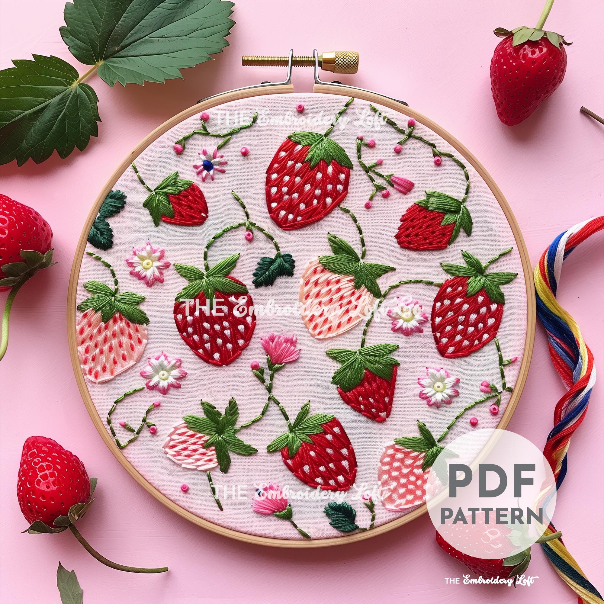 MINI COLLECTION, Fruits and Vegetables Hand Embroidery Pattern Collection, Current and Future Designs, Lifetime Access, Hand Embroidery