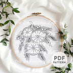 Christmas Oranges Hand Embroidery Pattern