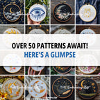 MINI COLLECTION, Celestial Hand Embroidery Pattern Collection, Current and Future Designs, Lifetime Access, Hand Embroidery, Embroidery PDF