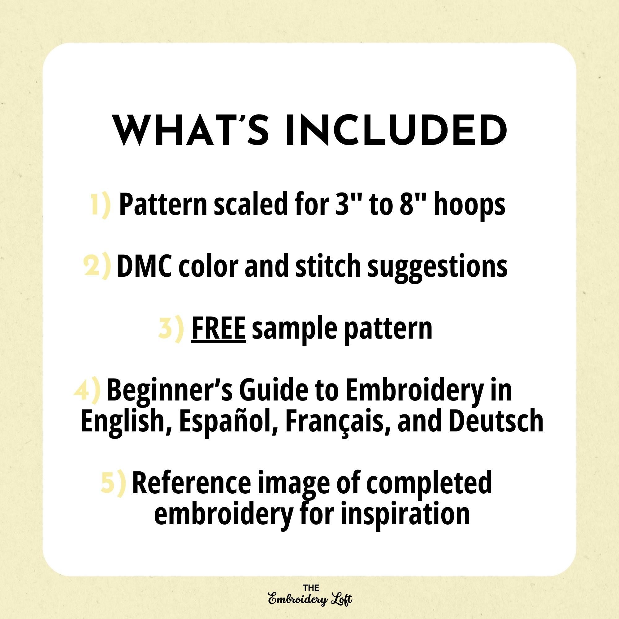 Floral Church Embroidery Pattern