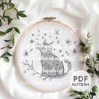 Celestial Cat Hand Embroidery Pattern