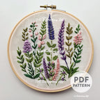Meadow of Wildflowers Hand Embroidery Pattern