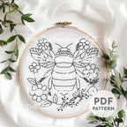 Bumble Bee Hand Embroidery Pattern