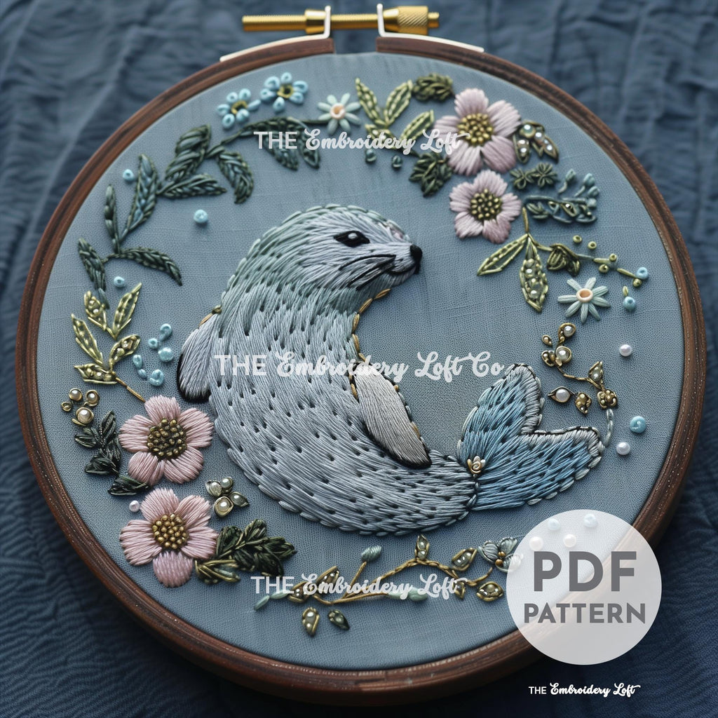 Seal Hand Embroidery Pattern