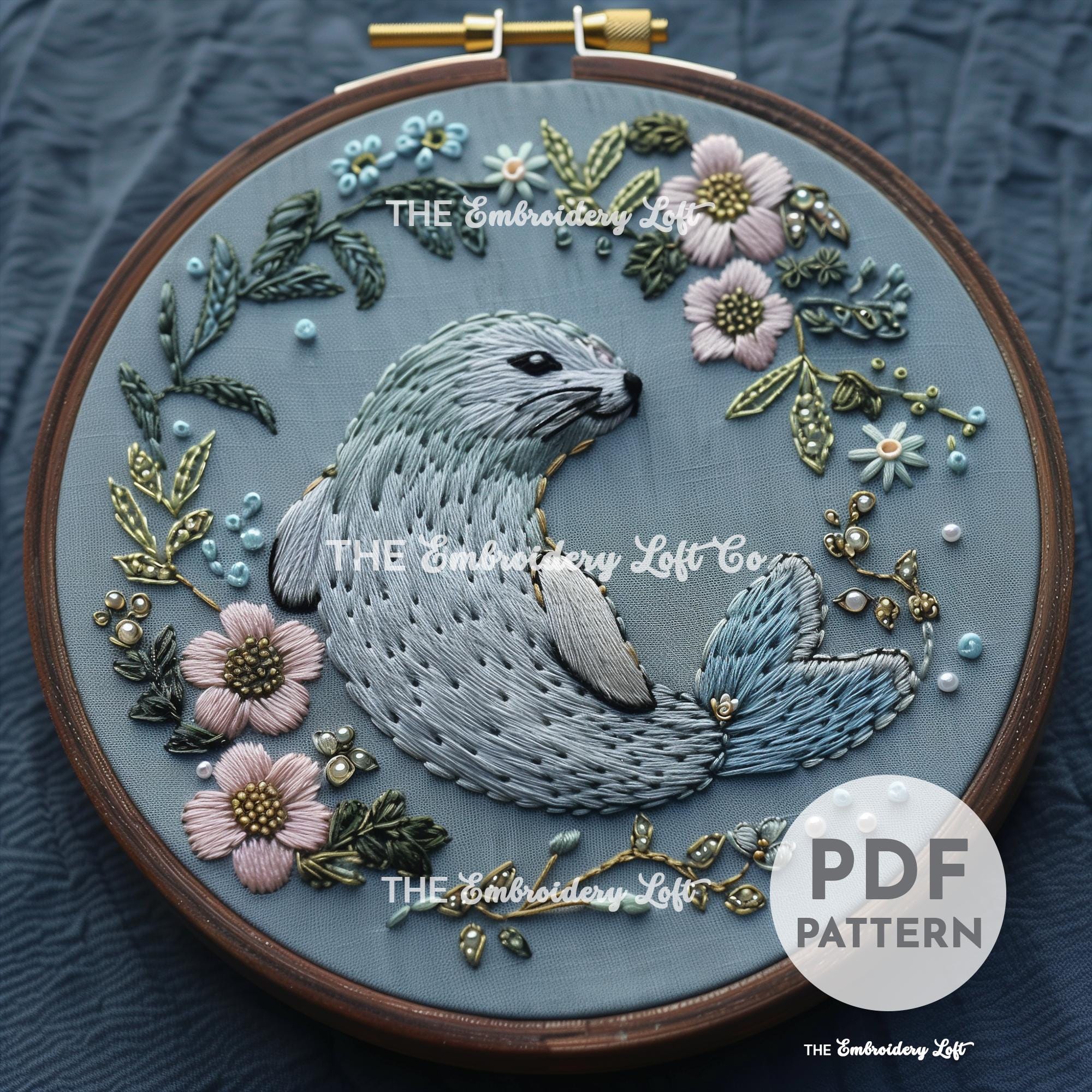 Seal Hand Embroidery Pattern