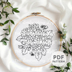 Chrysanthemum Hand Embroidery Pattern
