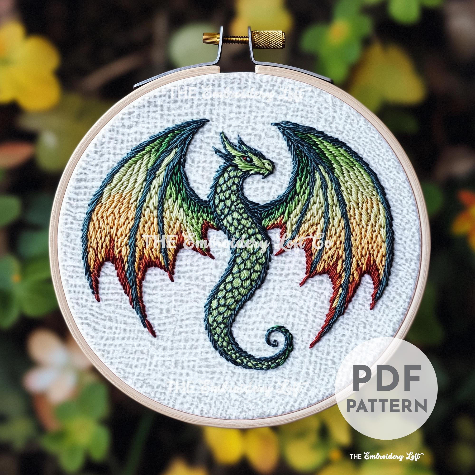 Amphithere Hand Embroidery Pattern