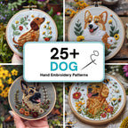 MINI COLLECTION, Dogs Hand Embroidery Pattern Collection, Current and Future Designs, Lifetime Access, Hand Embroidery, Embroidery PDF