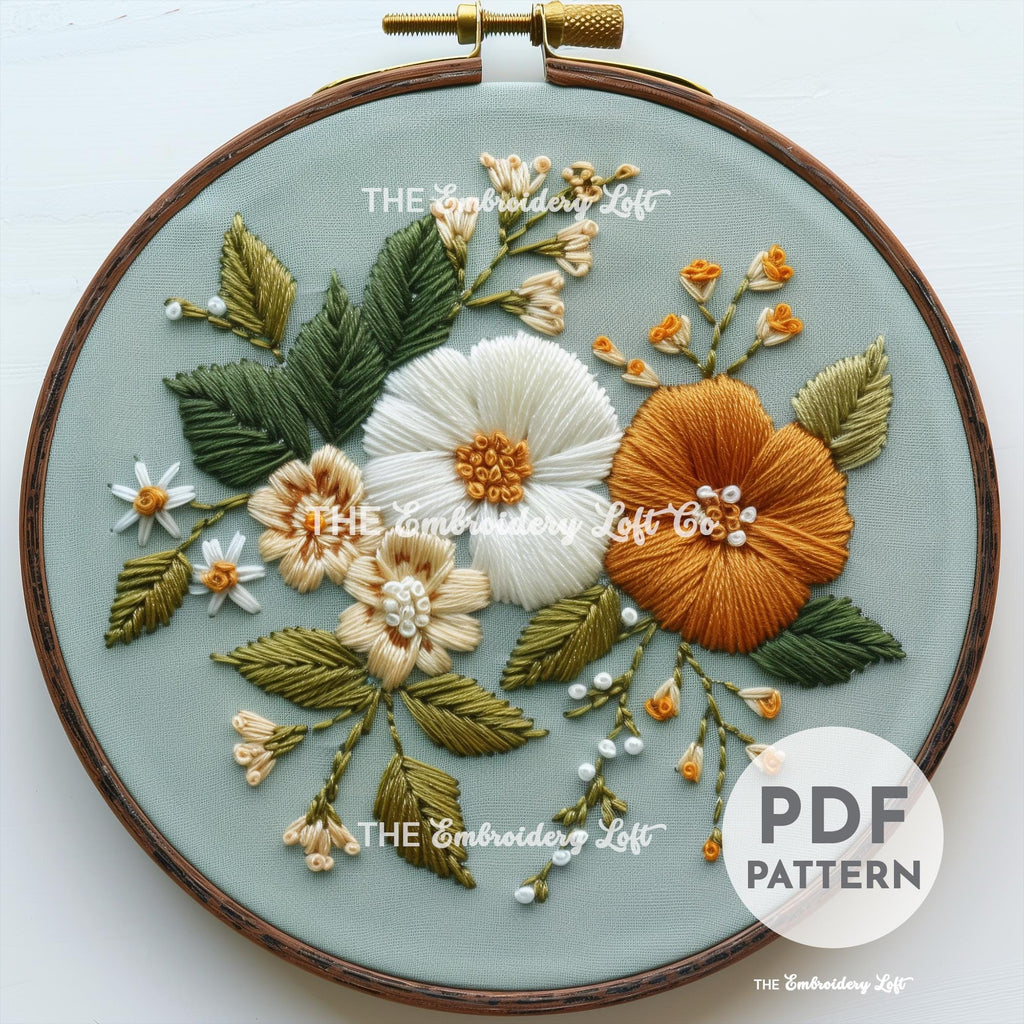 Summer Blossom Hand Embroidery Pattern
