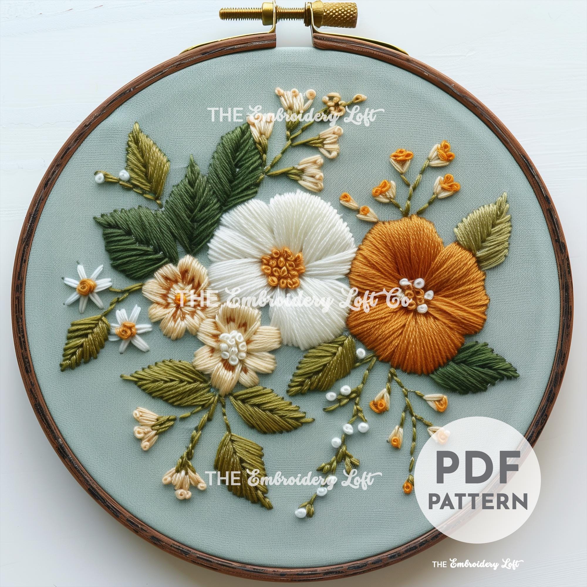 Summer Blossom Hand Embroidery Pattern