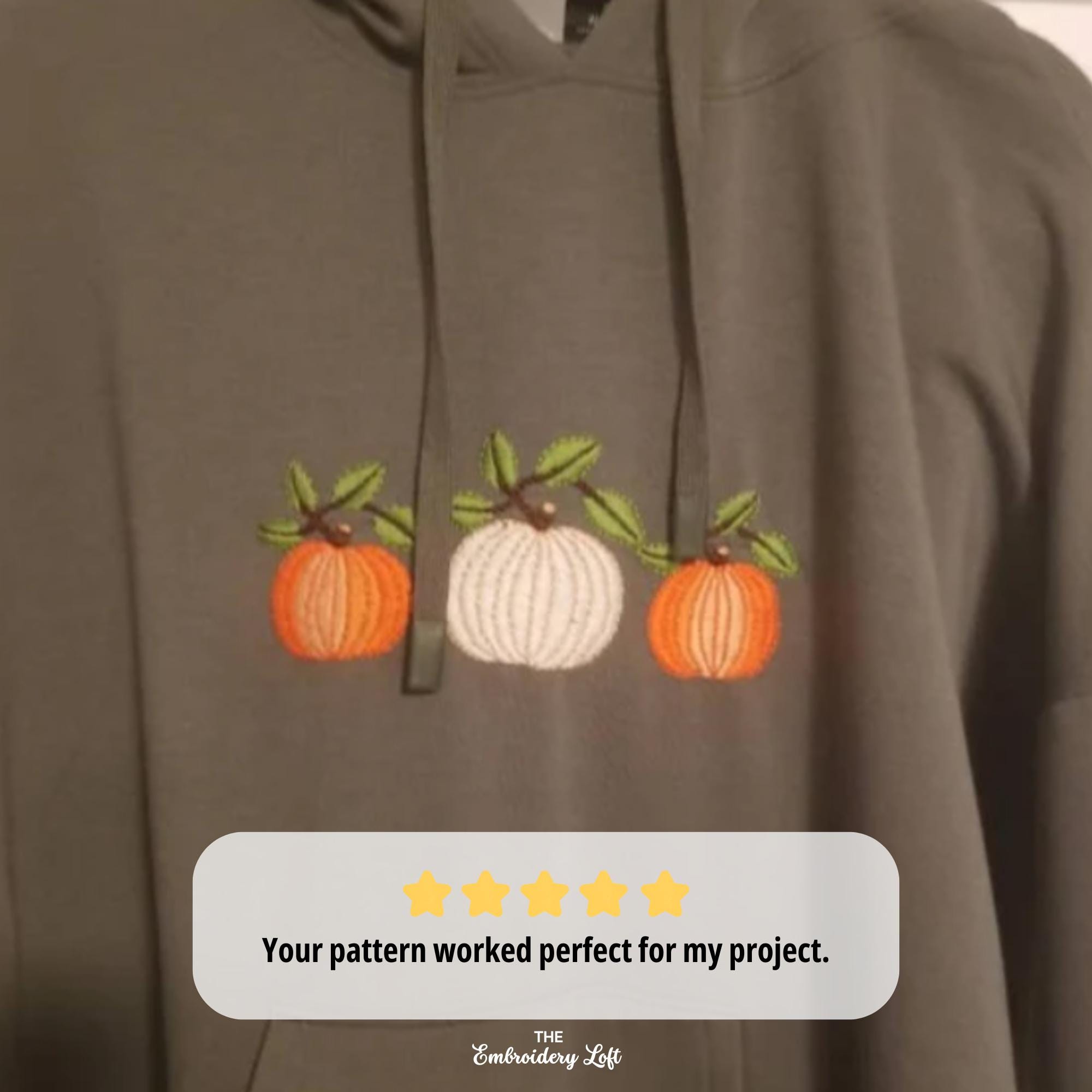 Autumn Pumpkin Hand Embroidery Pattern