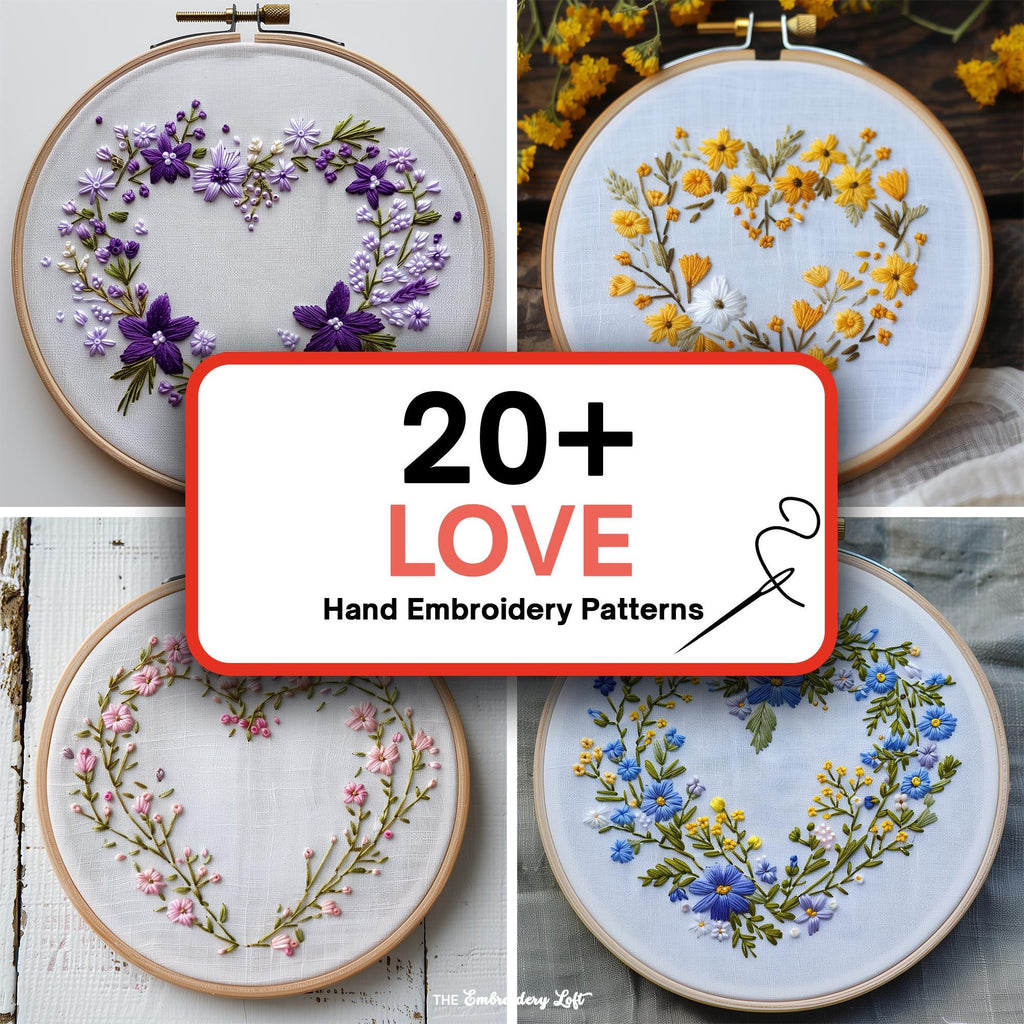 MINI COLLECTION, Love Hand Embroidery Pattern Collection, Current and Future Designs, Lifetime Access, Hand Embroidery, DIY