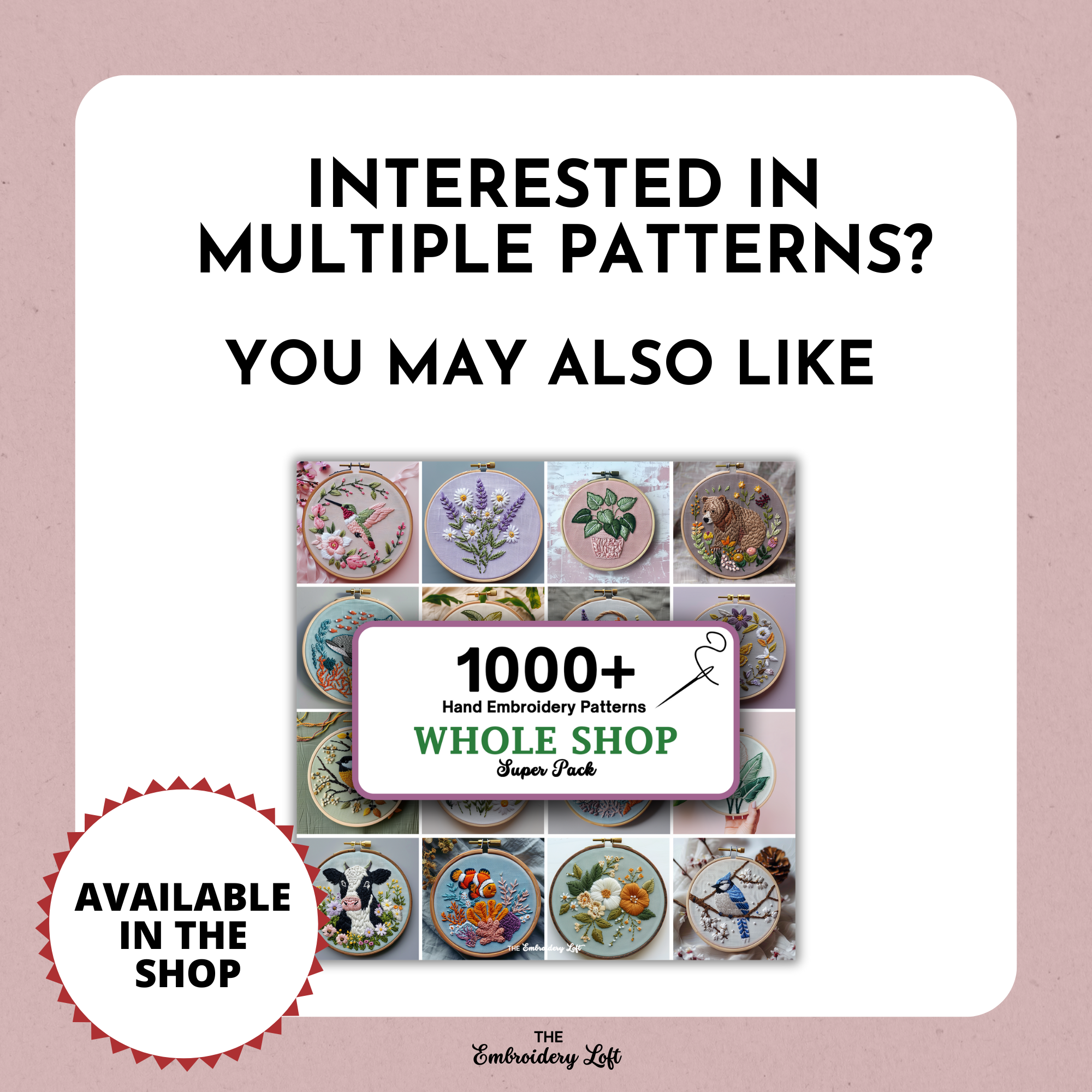 Winter Mushrooms Hand Embroidery Pattern