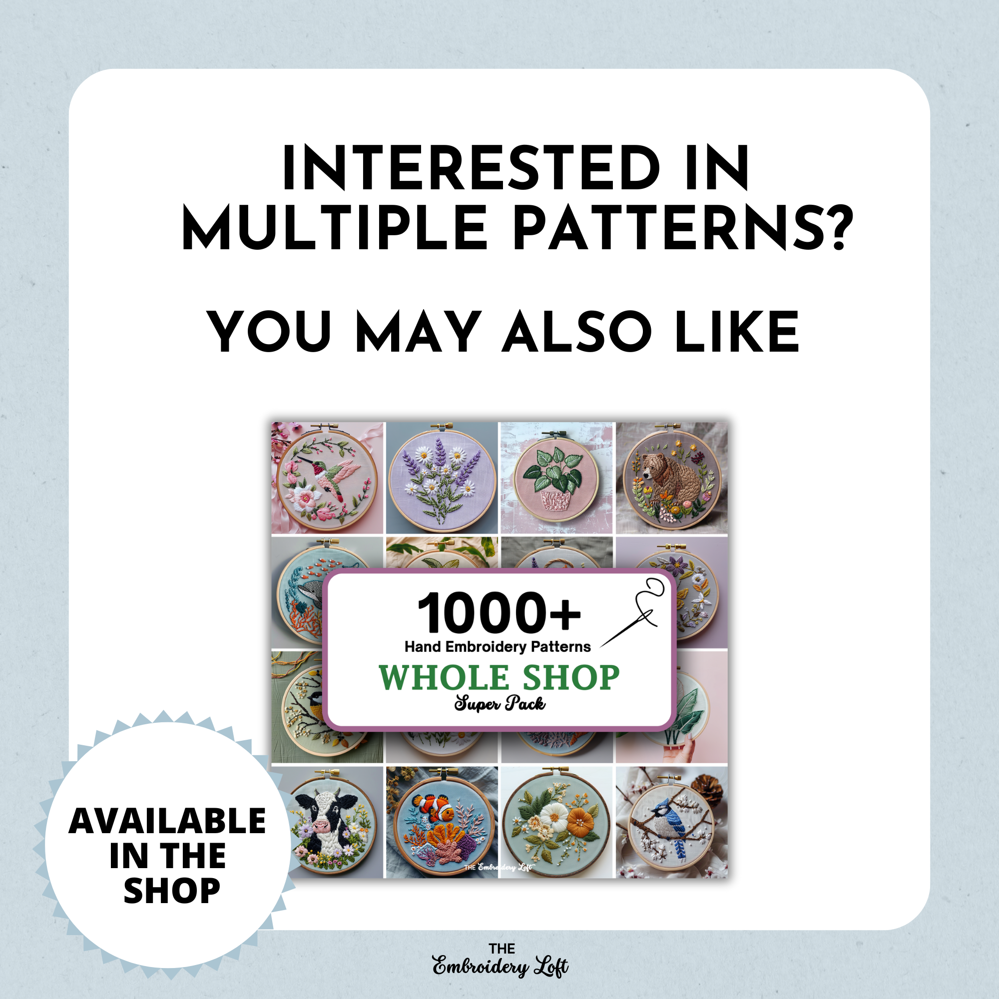 Floral Barn Hand Embroidery Pattern