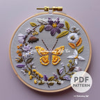 Aesthetic Butterfly Hand Embroidery Pattern