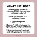 MINI COLLECTION, Christmas Hand Embroidery Pattern Collection, Current and Future Designs, Lifetime Access, Hand Embroidery, Embroidery PDF